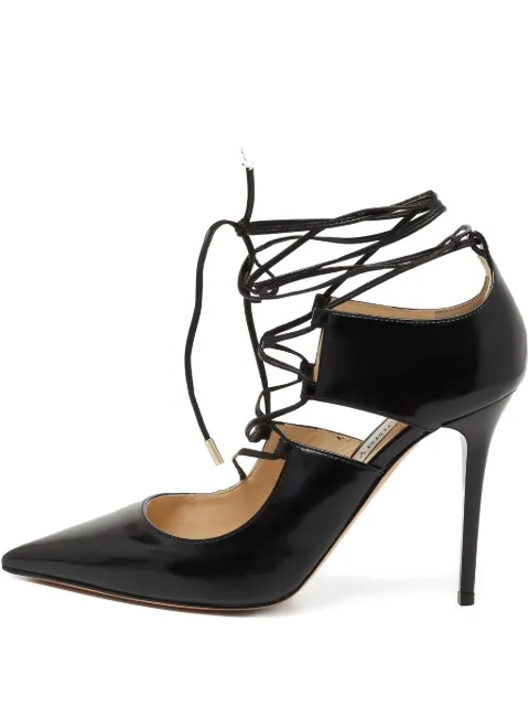 Jimmy Choo Pre-Owned 95mm leather pumps Black 647353