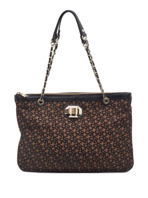 DKNY Vintage monogram-jacquard shoulder bag Brown 799759