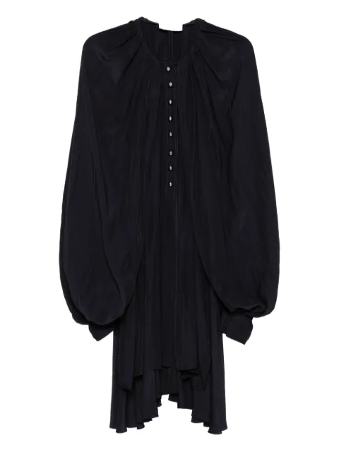 Lanvin pleated button-front mini dress Purple RWTO00014778H25