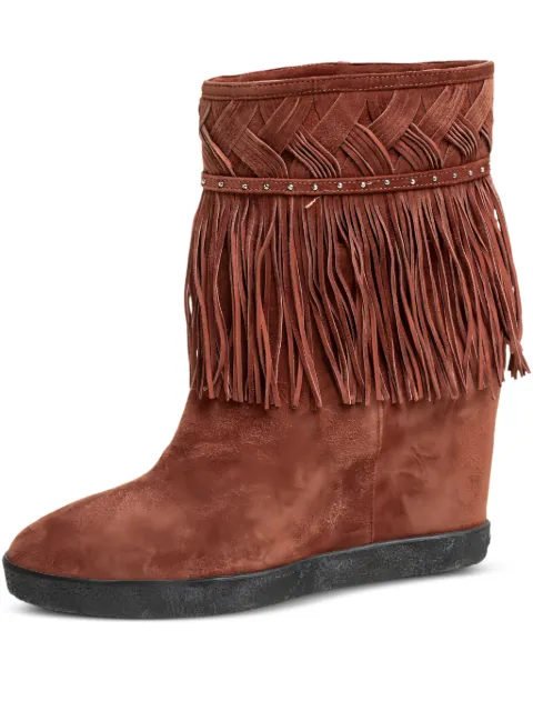 Le Silla fringed woven boots Brown 463290