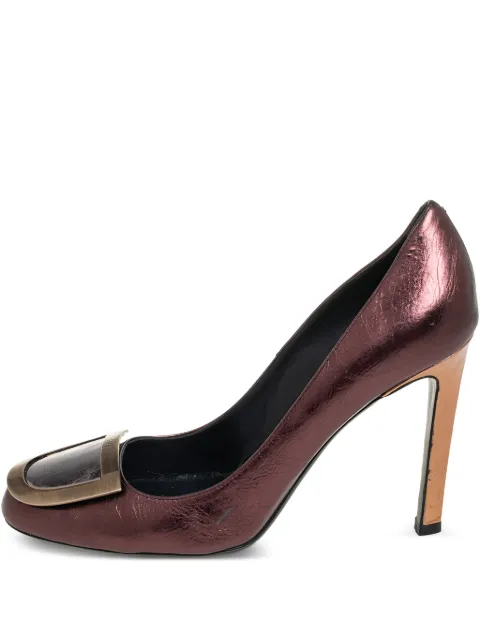Roger Vivier Vintage pre-owned 100mm Ecusson pumps Brown 464301