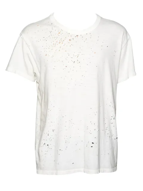 AMIRI pre-owned distressed crew-neck T-shirt White 619304