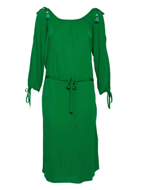 Roberto Cavalli Vintage pre-owned tassel-embellished belted dress Green 507933