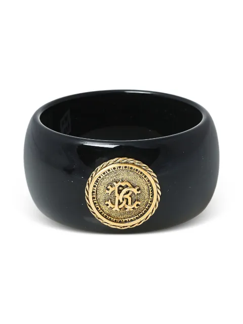 Roberto Cavalli Vintage logo-engraved bracelet Black 446966