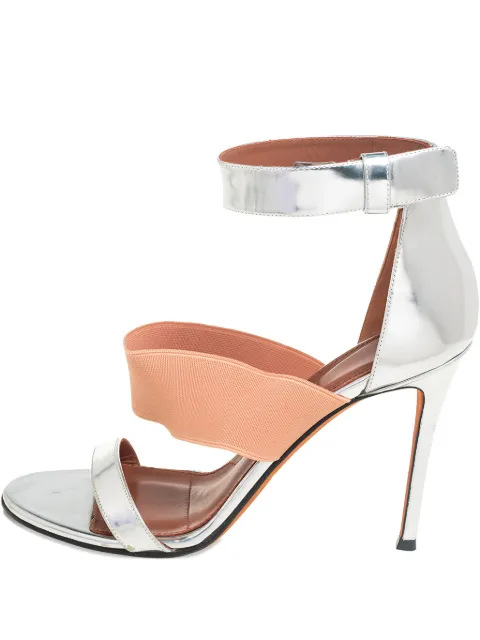 Givenchy Pre-Owned 105mm elasticated-strap leather sandals Grey 504873