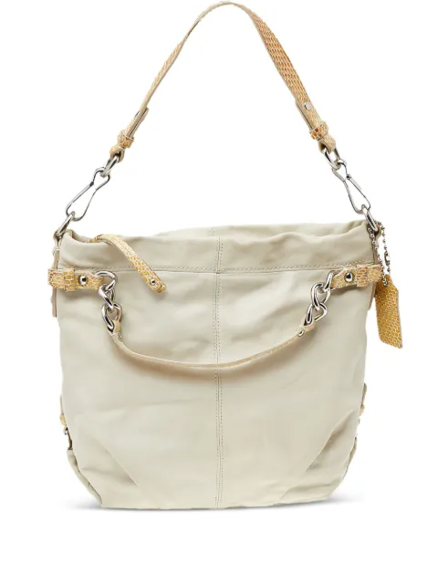 Coach Vintage pre-owned leather chain shoulder bag Neutrals 529193