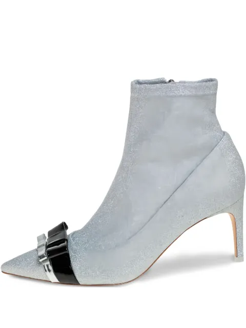 Sophia Webster pre-owned 75mm Andie glittered ankle boots Silver 459754