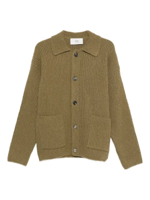 AMI Paris ribbed cardigan Green HKC354KN0112298