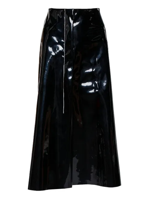 Marni Pre-Owned patent-finish midi skirt Black 434019