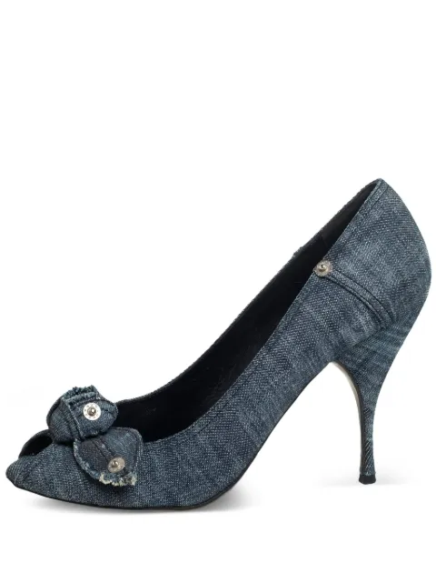 Miu Miu Pre-Owned 110mm denim pumps Blue 444133