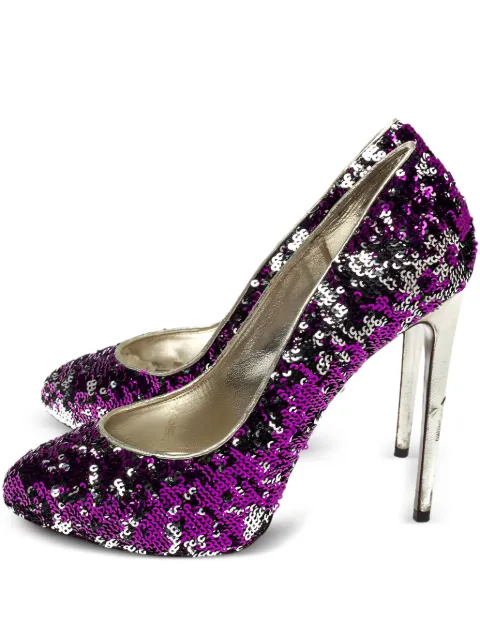 Dolce & Gabbana Pre-Owned 2024 130mm sequined pumps Purple 370546