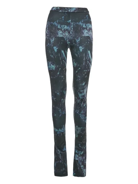 Off-White Pre-Owned abstract-print leggings Black 1108717