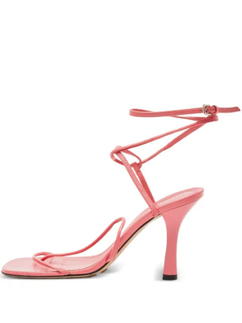 Bottega Veneta Pre-Owned 95mm leather heeled sandals Pink 1120712