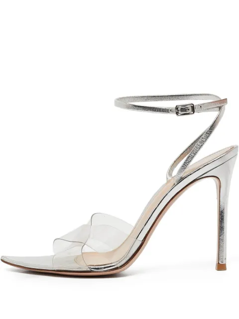 Gianvito Rossi 100mm leather sandals Neutrals 1115266