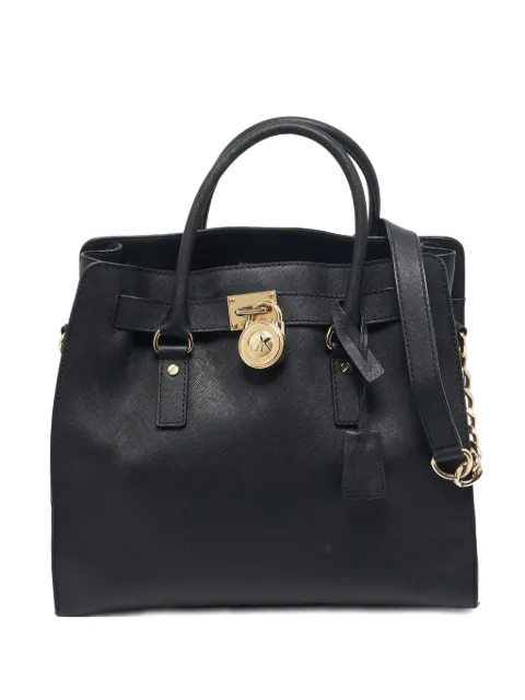 Michael Kors Vintage Hamilton lock-motif dual-handle tote bag Black 1113671