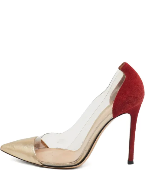 Gianvito Rossi 100mm pre-owned Plexi pumps Red 1100838