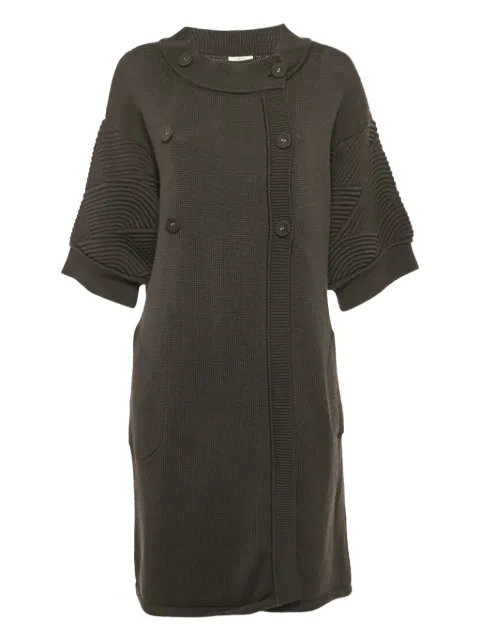 Kenzo Pre-Owned double-breasted knitted dress Grey 1112681