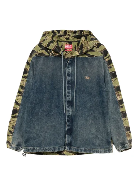 Diesel camouflage-panel denim jacket Green A182850CMBY