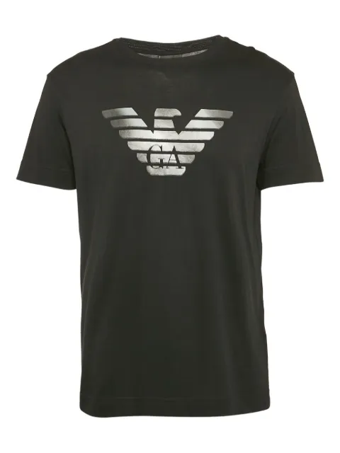 Emporio Armani Pre-Owned eagle logo-print T-shirt Black 1091811