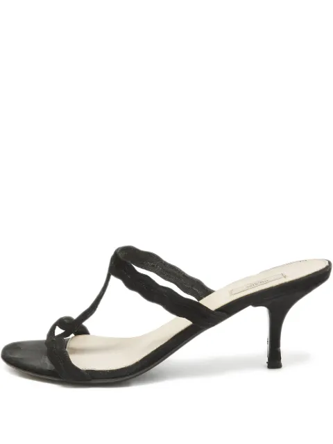 Prada Pre-Owned suede sandals Black 1053168