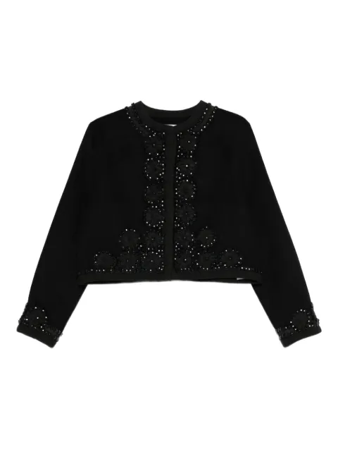 P.A.R.O.S.H. bead-embellished jacket Black LEAK25D431741