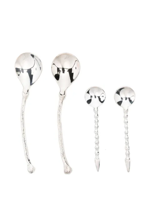 Alighieri totemic beaded dessert spoons Silver HW0034BRF