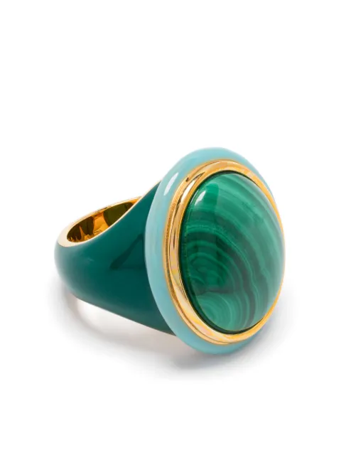 Aurelie Bidermann Tabarin malachite ring Green SS25BA11MG