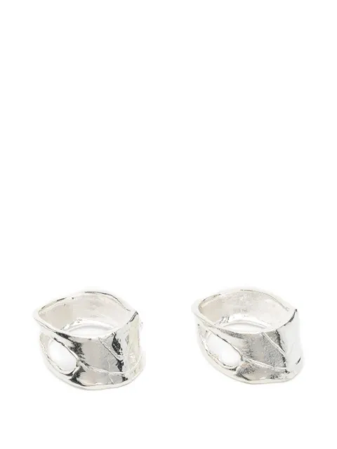 Alighieri silver leaf napkin rings Silver HW0031BRF