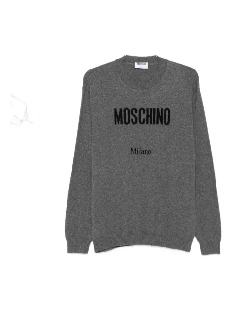 Moschino logo-print sweater Grey A09315202