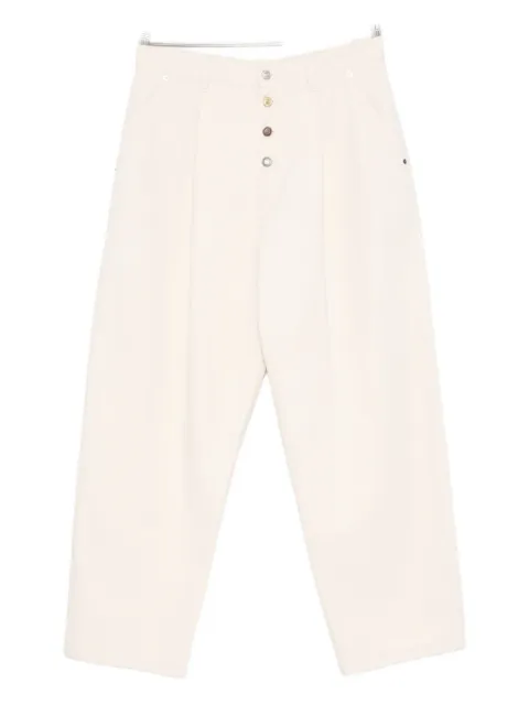 Moschino logo-patch trousers White A03335220