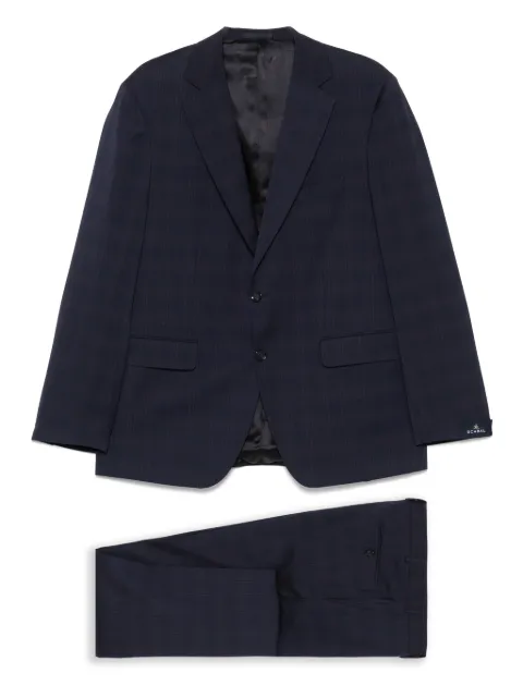 Scabal checked suit Blue 704918C2476