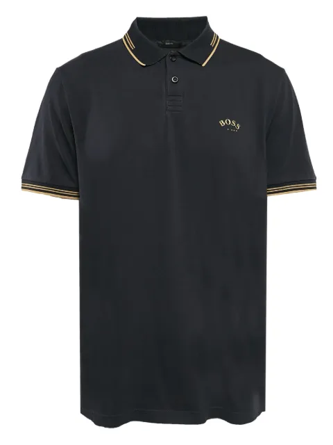 BOSS pre-owned contrasting-detailing polo shirt Blue 1064555
