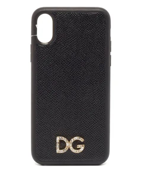 Dolce & Gabbana Pre-Owned logo-embellished iPhone case Black 1044679