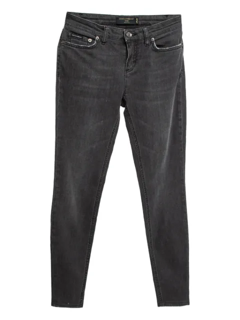 Dolce & Gabbana Pre-Owned 2024 logo-plaque jeans Black 1041539