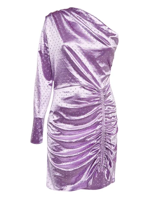 Maje Pre-Owned one-shoulder ruched dress Purple 1033469