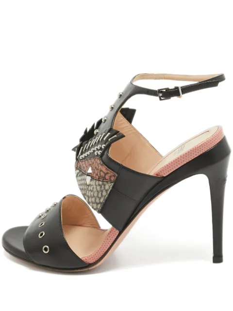 Fendi Pre-Owned cut-out heeled sandals Black 1021168