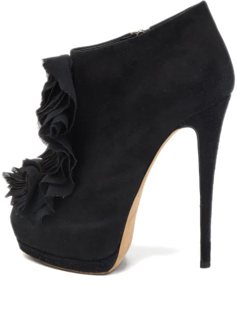 Giuseppe Zanotti Vintage Pre-owned 150mm ruffled platform boots Black 877761