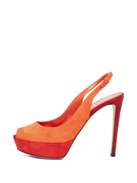 Sergio Rossi Vintage Pre-owned 120mm slingback pumps Orange 990310