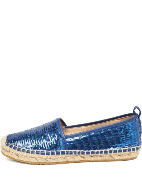 Jimmy Choo Pre-Owned 2024 sequinned espadrilles Blue 934206