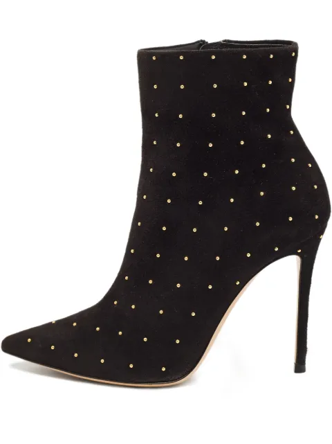 Gianvito Rossi pre-owned 110mm Tyler stud-embellished ankle boots Black 917477