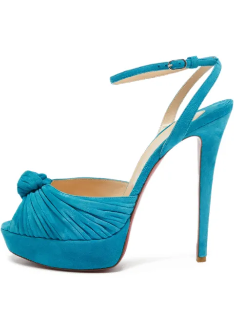 Christian Louboutin Pre-Owned 140mm Greissimo sandals Blue 760478