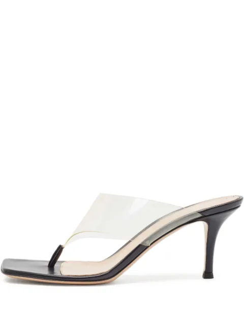 Gianvito Rossi pre-owned 75mm transparent-strap sandals White 900795
