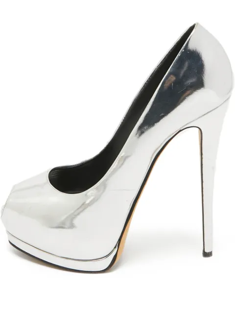 Giuseppe Zanotti Vintage pre-owned 165mm Sharon peep-toe pumps Grey 918211