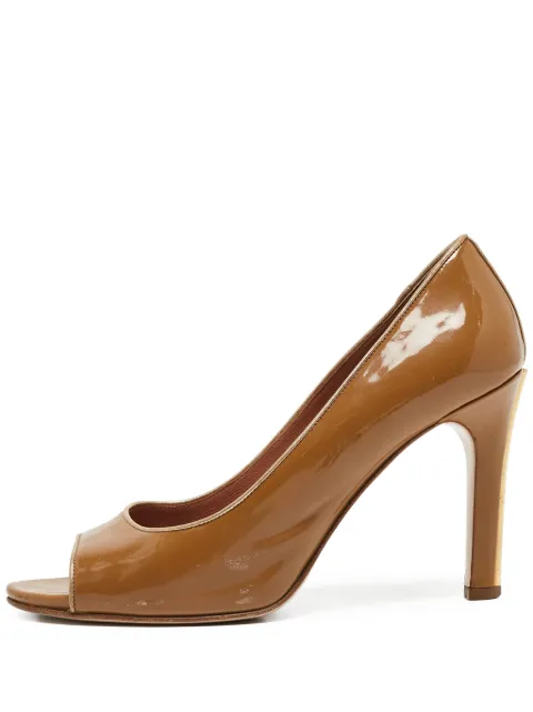 Miu Miu Pre-Owned 110mm patent pumps Brown 929714