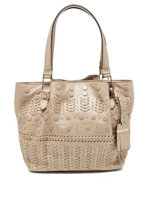 Tod's Vintage pre-owned embellished tote bag Neutrals 680467