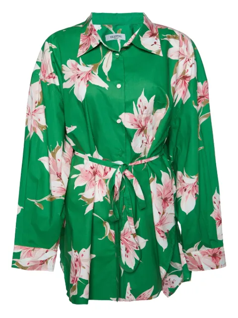 Valentino Garavani Pre-Owned floral-print dress Green 955192