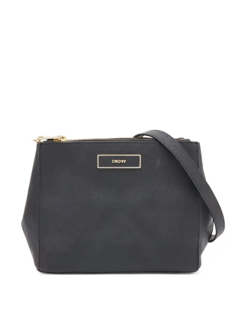 DKNY Vintage logo-patch cross body bag Black 830049