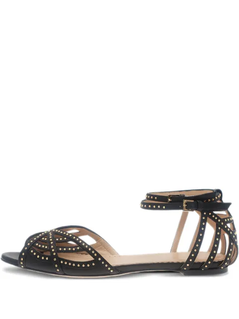 Charlotte Olympia pre-owned Octavia studded strappy sandals Black 8234