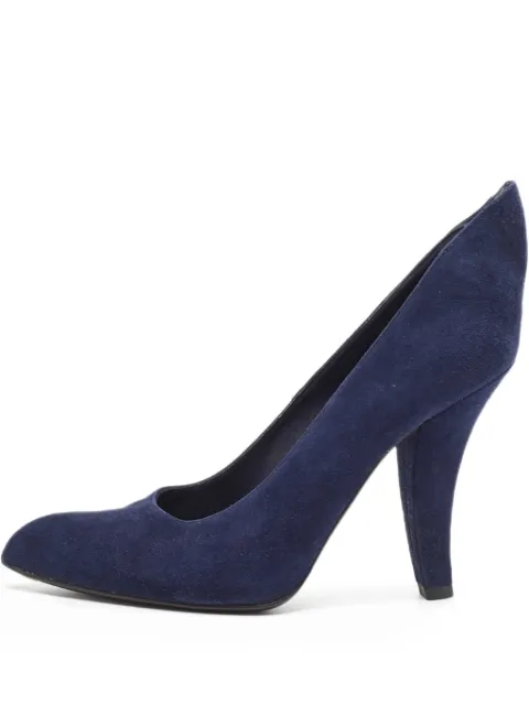 Louis Vuitton Pre-Owned 110mm suede pumps Blue 938200