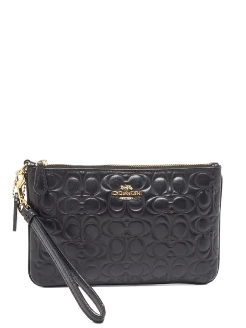 Coach Vintage pre-owned leather embossed clutch Black 998973
